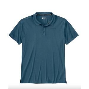Carhartt Men's Force Sun Defender Relaxed Logo Polo Storm Blue Heather XL